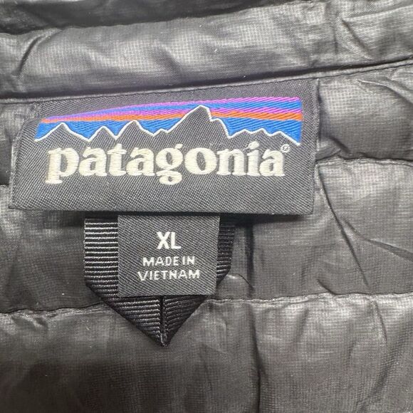 Patagonia Jacket Mens XL Black Nano Puff Down Water Resistant Lightweight Logo - Picture 3 of 14